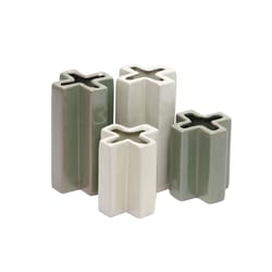 Chive Jargogle 6 in. H X 3 in. L Glazed Green Ceramic Flower Vase