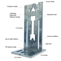 Universal Square 4-1/2 in. L X 7-1/2 in. H Aluminum Carpenter Square