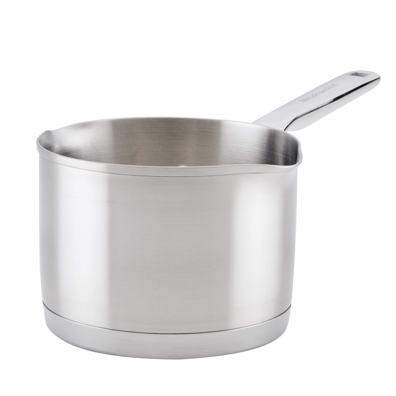 KitchenAid Stainless Steel Saucepan 1.5 qt Silver Sansujyuku sansujyuku.com
