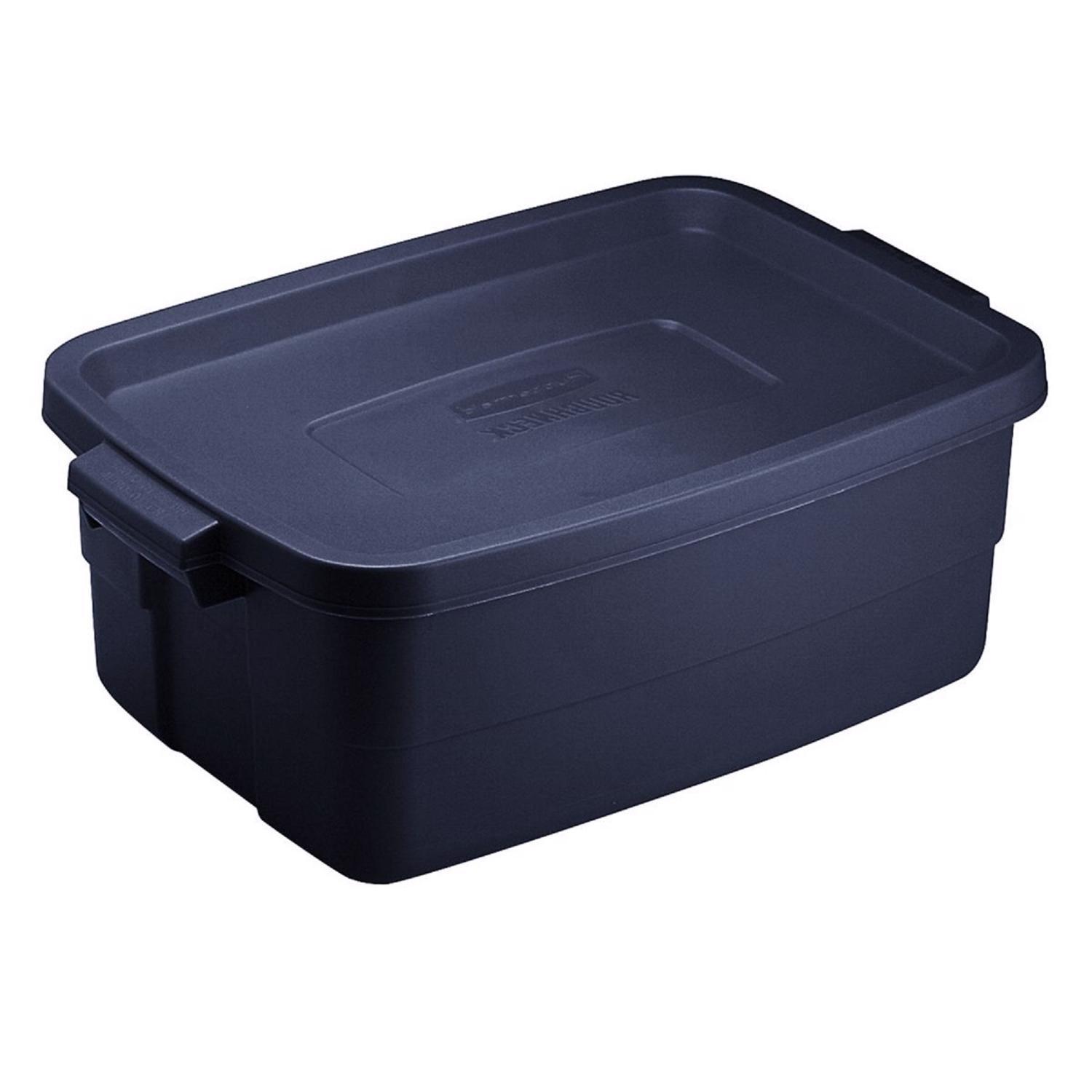 Rubbermaid Roughneck 31 Gallon Storage Container, Black/Cool Gray (3 Pack)