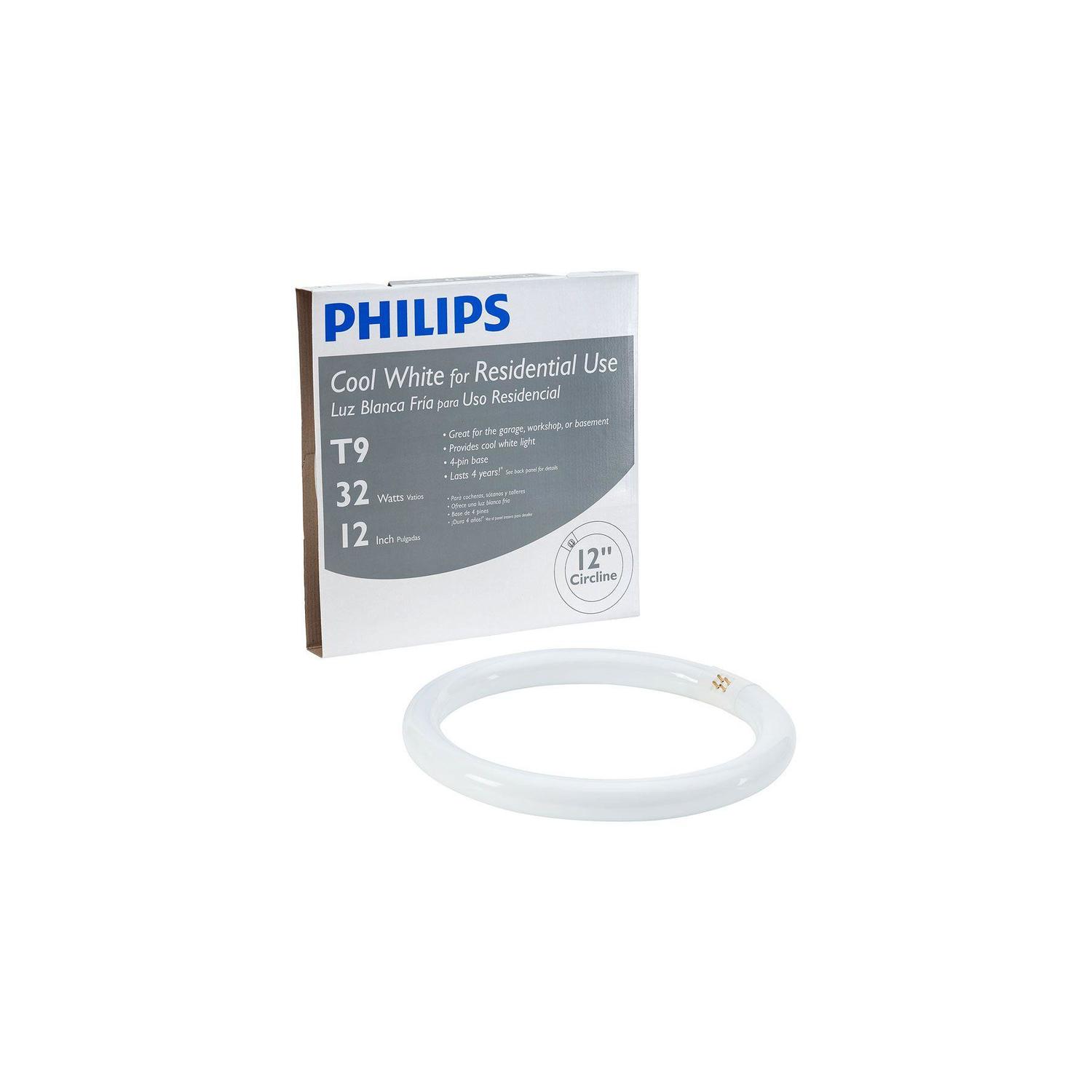 Philips 32 W T9 1.125 in. D X 12 in. L Circline Fluorescent Bulb Cool White Circular 4100 K 1 pk Mfr 391177 Ace Hardware