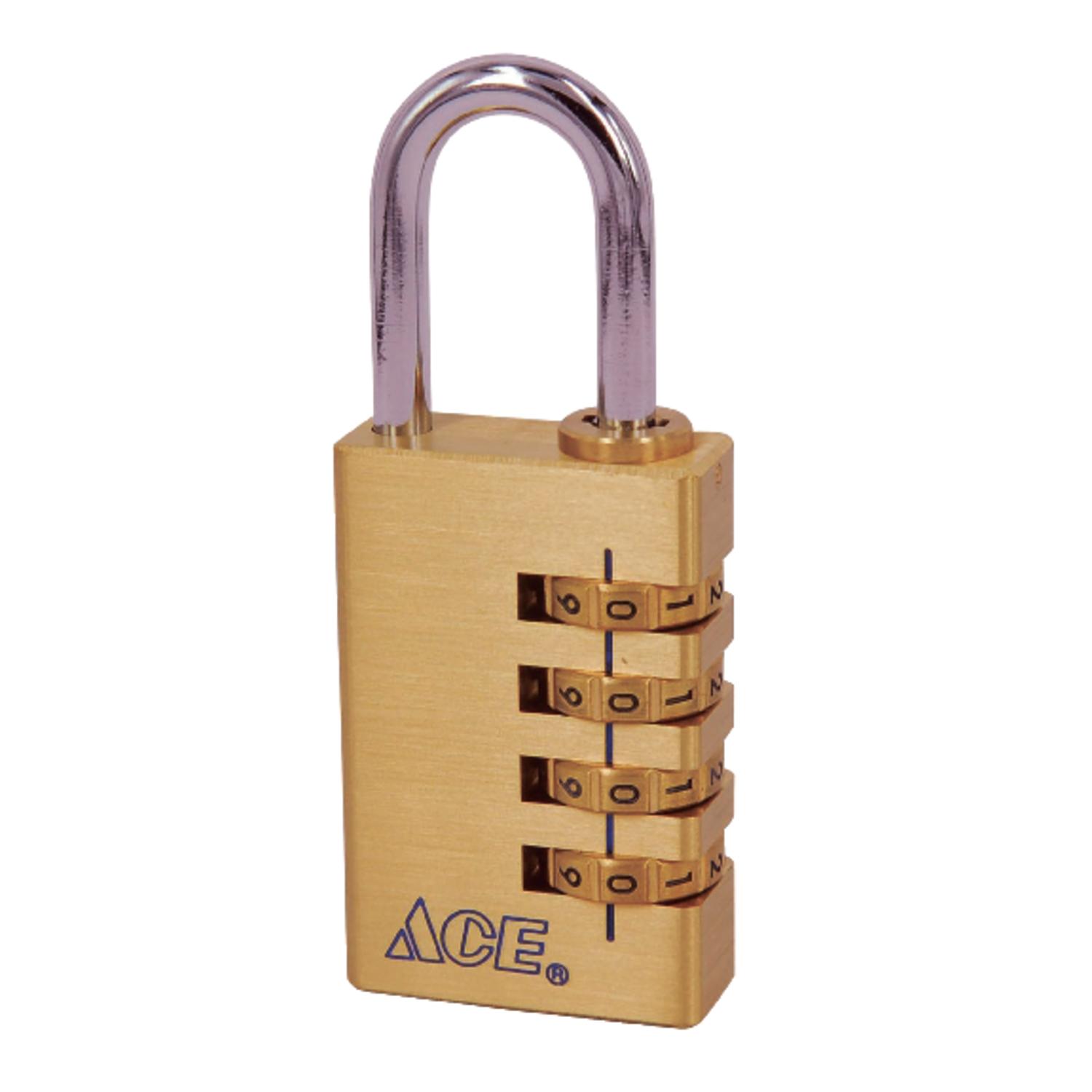 Ace 1-7/8 in. H X 1-1/4 in. W X 1/2 in. L Brass 4-Dial