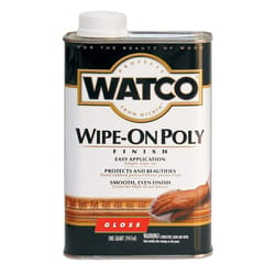 Watco Wipe On Poly Gloss Clear Oil-Based Waterborne Wood Finish 1 qt