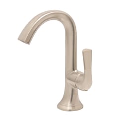 Huntington Brass Joy Satin Nickel Transitional Single-Handle Bathroom Sink Faucet 4 in.