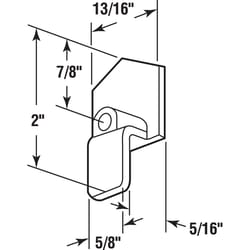 Prime-Line 0.87 in. D X 0.81 in. L Matte White Plastic Closet Door Guide 1 pc