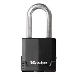 Master Lock 2 in. H X 1-3/16 in. W X 2 in. L Steel Ball Bearing Locking Padlock