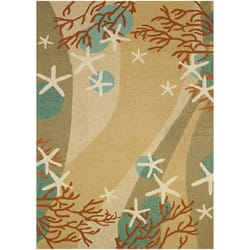 Homefires 3 ft. W X 5 ft. L Multi-Color Coral Waves Polypropylene Accent Rug