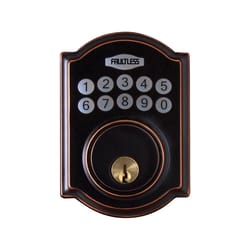 Faultless Aged Bronze Metal Electronic Deadbolt