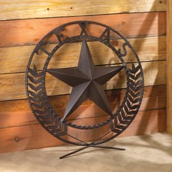 Accent Plus 25.5 in. H X 23.5 in. L Texas Star Iron Wall Decoration