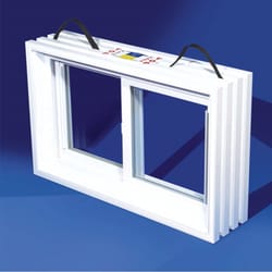 Duo-Corp PNP Slider White Glass/Vinyl Window 31.875 in. L X 16 in. H 1 pk