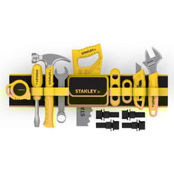 STANLEY Jr. Kids Pretend Play Tool belt Set Black/Yellow 24 pc