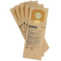 DeWalt 8.5 in. L X 3.5 in. W Vacuum Bag 5 pc