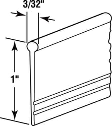 Prime-Line 1.1 in. H X 3/32 in. W Clear Frameless Shower Door Bottom Seal