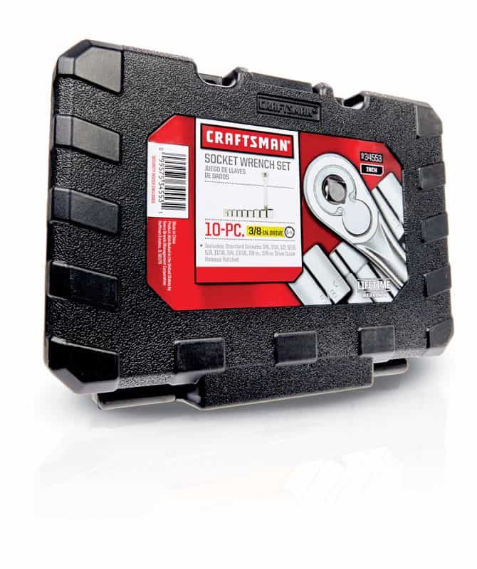 Craftsman Assorted x 3/8 in. drive SAE 6 Point Standard Socket Set 10