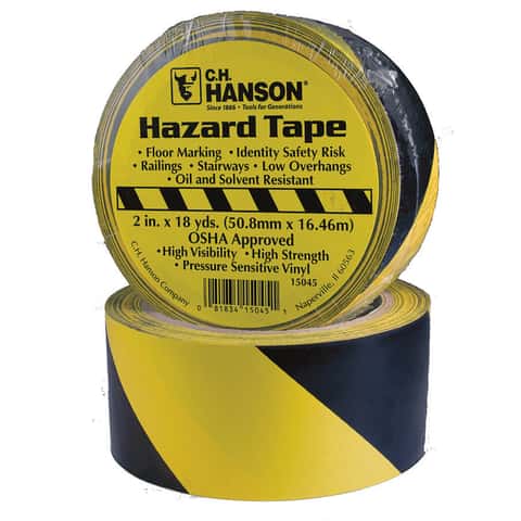 2 White Floor Tape with Green Diagonals - Safety Floor Tape