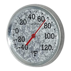 La Crosse Technology Thermometer Galvanized Metal Silver 7.5 in.