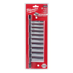 Milwaukee 3/8 in. drive Metric 6 Point Chrome Deep Well Socket Set 10 pc