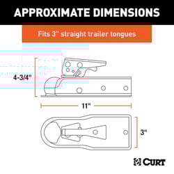 CURT 5000 lb. cap. 2 in. 2 in. Coupler
