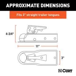 CURT 5000 lb. cap. 2 in. 2 in. Coupler