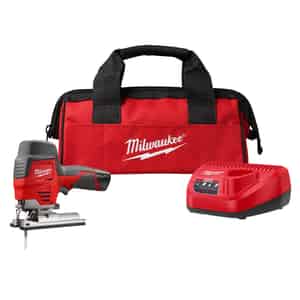 Milwaukee  M12  3/4 in. Cordless  Keyless Pistol Grip  Jig Saw Kit  Kit 12 volt 1.5 amps 2800 spm 
