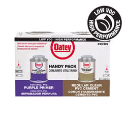 Oatey Clear/Purple Primer and Cement For PVC 8 oz
