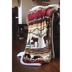 Carstens Inc 68 in. H X 54 in. L Multicolored Polyester Plush Throw Blanket