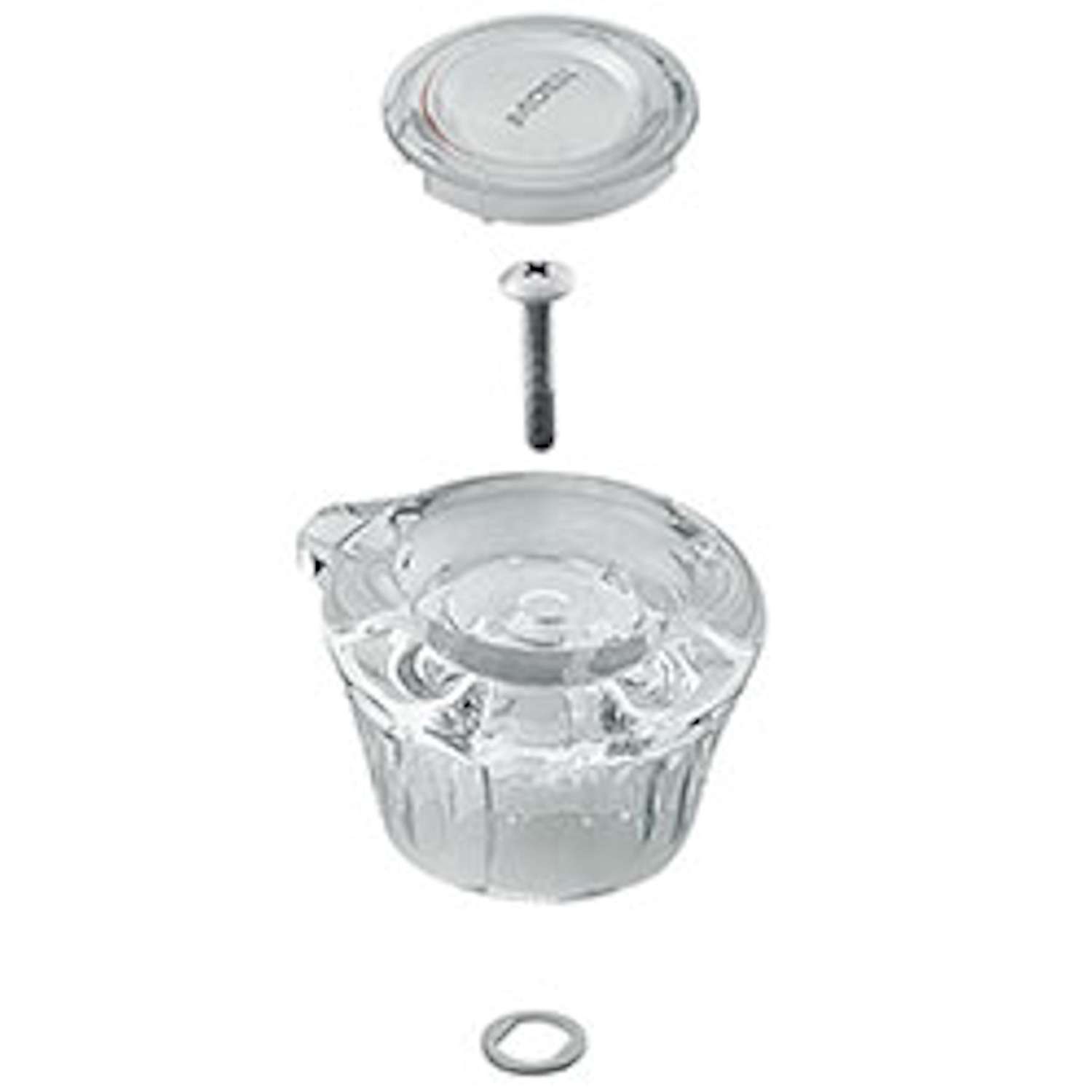 Moen Knob Clear Acrylic Single Tub and Shower Handle For Single Handle