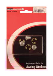 Barton Kramer Silver Aluminum Large Rivet And E Ring 1/4 in. W 3 pk Barton Kramer Silver Aluminum Large Rivet And E Ring 1/4 in. W 3 pk