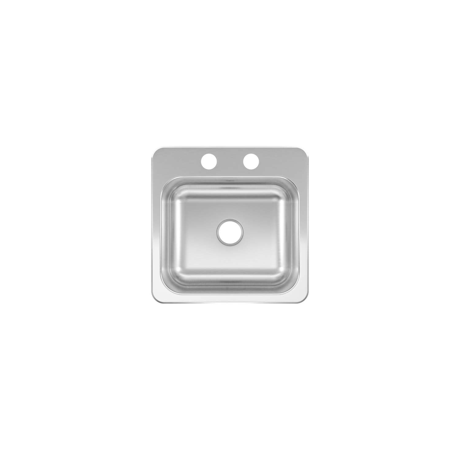 Franke Kindred Stainless Steel Top Mount 15 in. W X 15 in. L Single