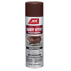 Ace Rust Stop Gloss Leather Brown Protective Enamel Spray Paint 15 oz