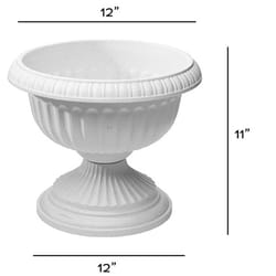 Novelty 11 in. H X 12 in. W X 12 in. D X 12 in. D Resin Grecian Urn Urn Planter Stone