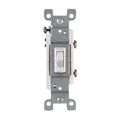 Leviton 15 amps Single Pole Toggle AC Quiet Switch White 1 pk