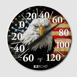 Headwind EZRead American Eagle Dial Thermometer Polyresin Multicolored