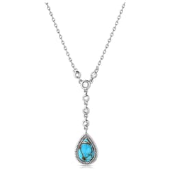 Montana Silversmiths Women's Delicate Cascade Turquoise Drop Silver/Turquoise Necklace