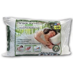 Miracle Bamboo As Seen On TV Bed Queen Size Pillow Shredded Memory Foam 1 pk