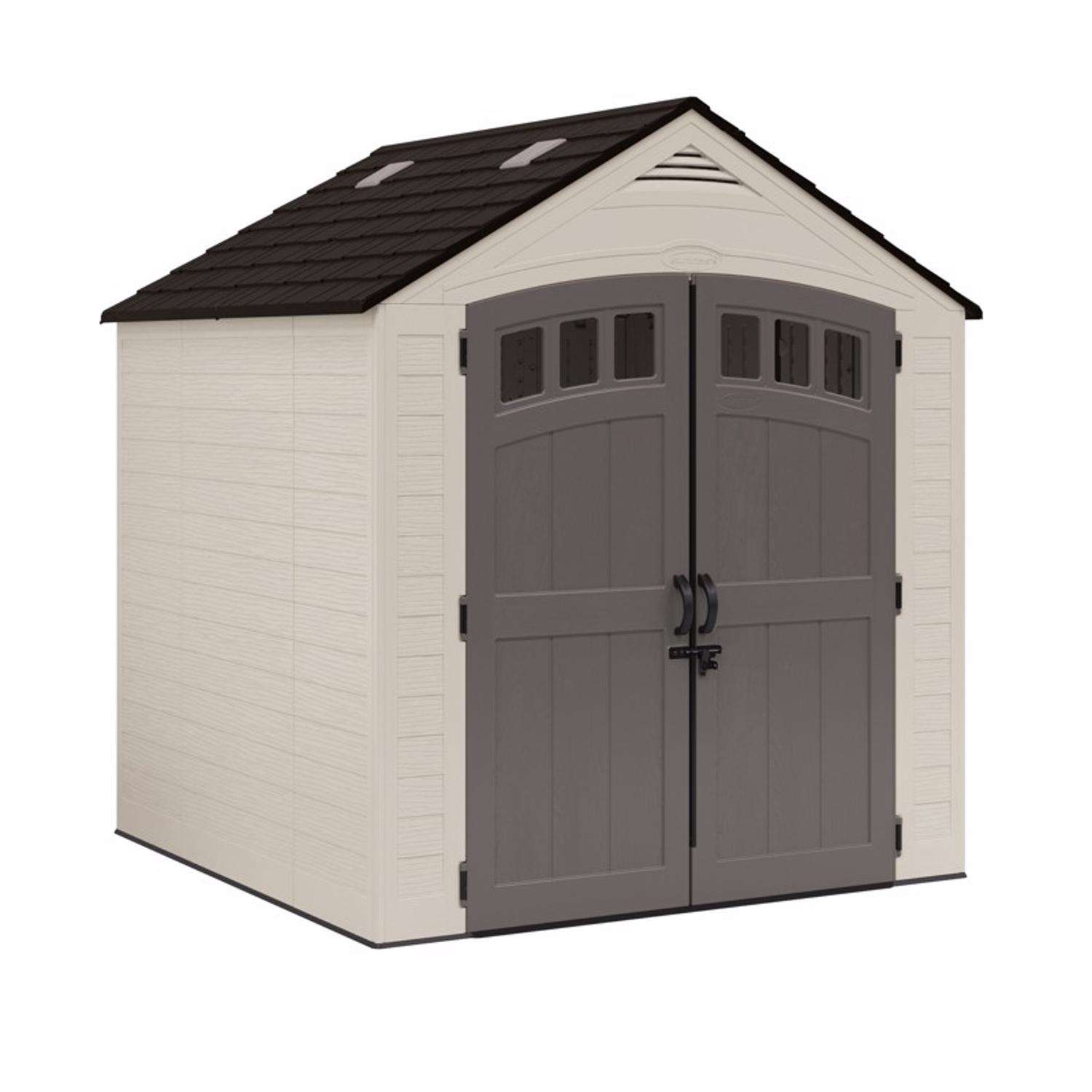 Suncast Cloverdale 7 ft. x 7 ft. Plastic Horizontal Peak Storage Shed