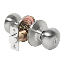 Tell Finishing Touches Parkland Satin Nickel Entry Knobs 1-3/4 in.