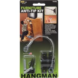 Hangman Black Furniture Anti-Tip Kit 400 lb 1 pk