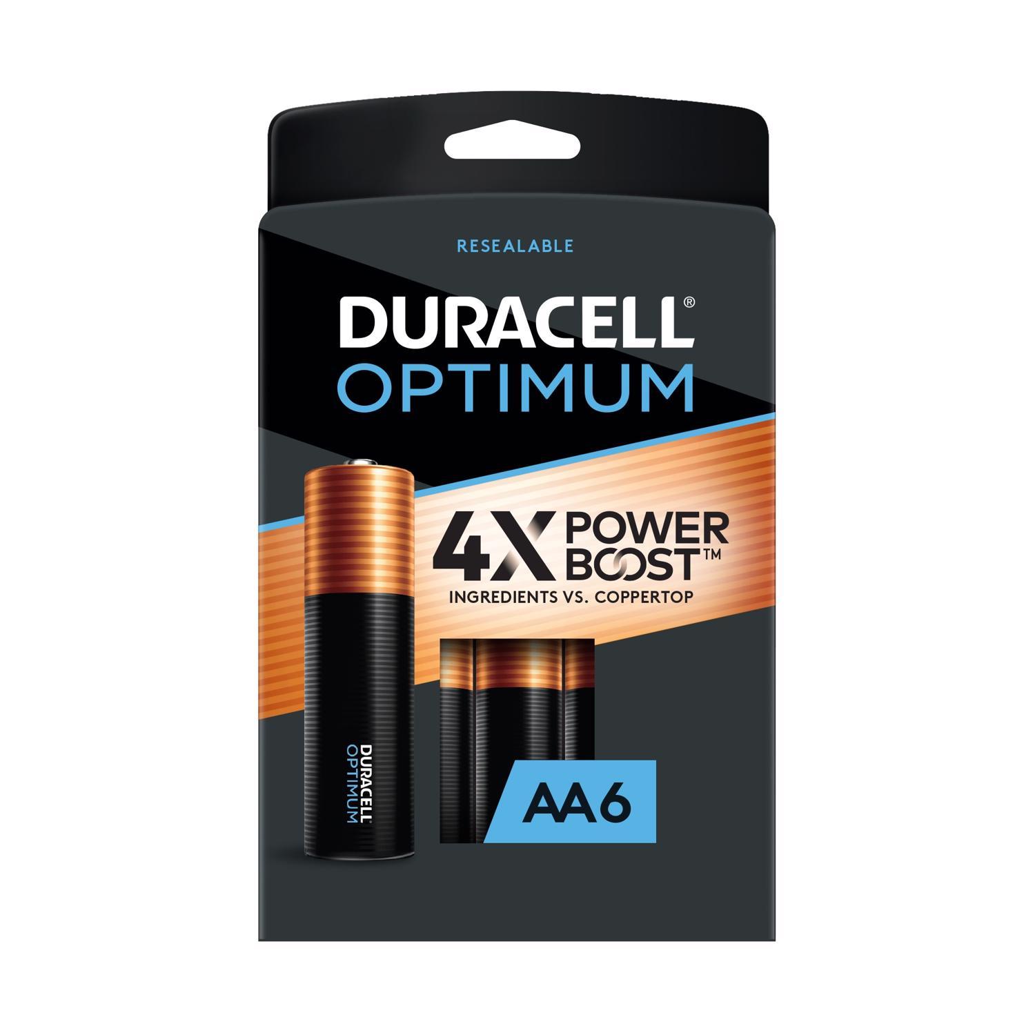 Duracell Optimum AA Alkaline Batteries 6 pk Carded