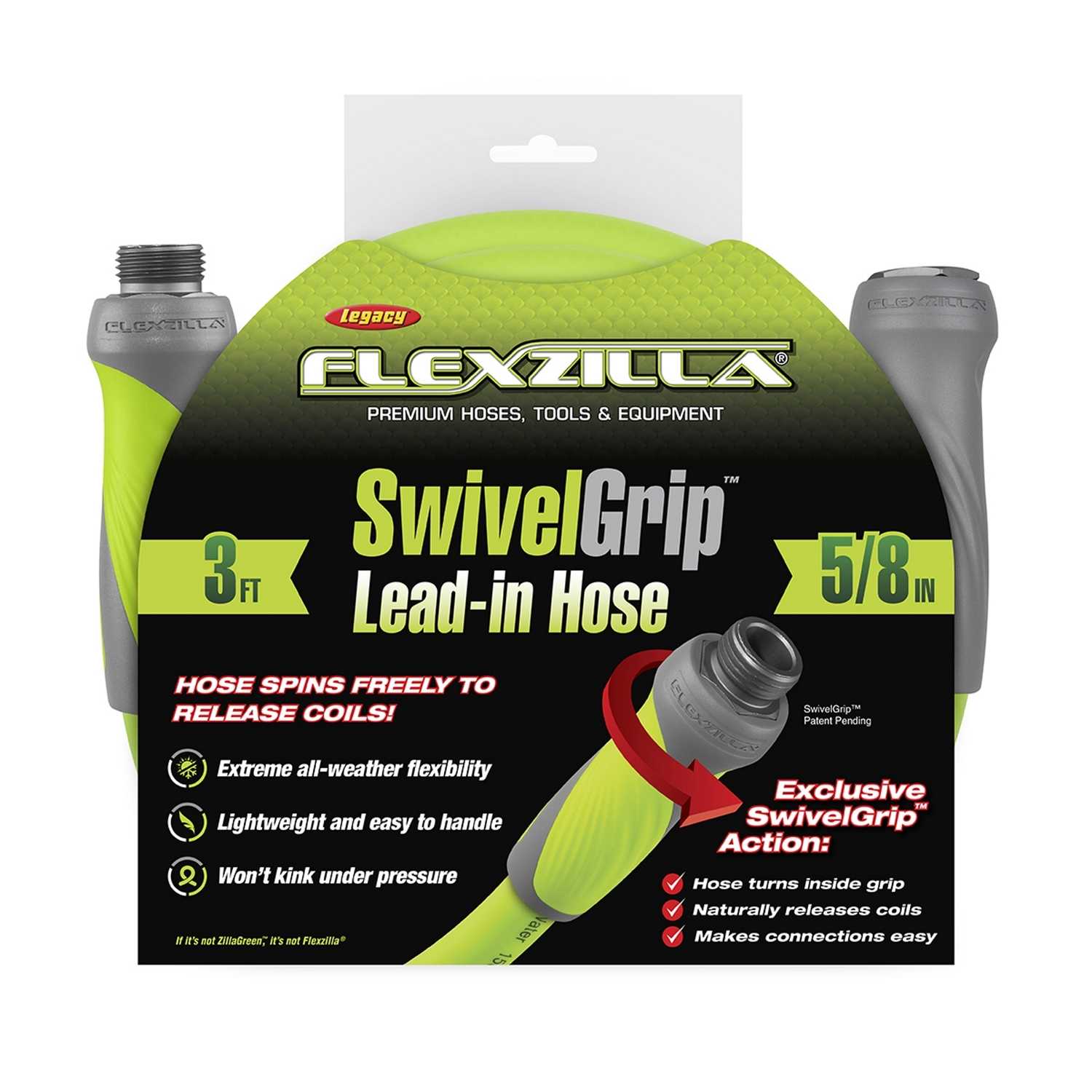 Flexzilla Legacy 5/8 in. Dia. x 3 ft. L Green Garden Hose - Ace Hardware