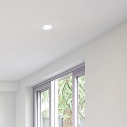 Halo Matte White 6 in. W Plastic LED Canless Recessed Downlight 8.5 W