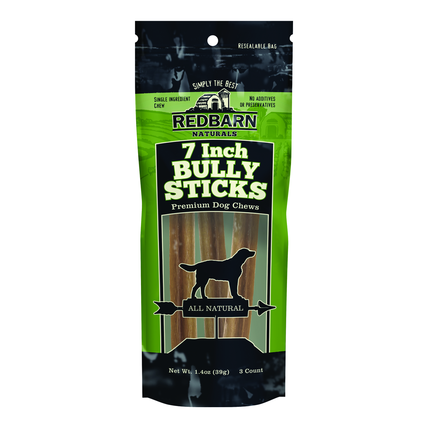 Redbarn Naturals Beef Grain Free Chews For Dogs 7 in. 3 pk