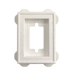 Builders Edge 8 in. H X 8 in. W X 6-5/16 in. L Prefinished White Copolymer Mounting Block