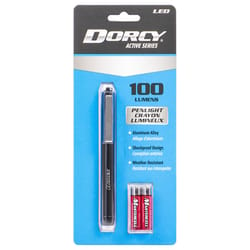 Dorcy 100 lm Silver LED Pen Light AAA Battery