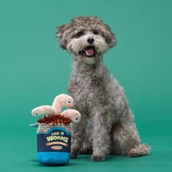 Bark Multicolored Live Bait Bites Plush Dog Toy 1 pk