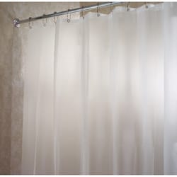 iDesign 78 in. H X 54 in. W Clear/Frosted Shower Curtain Liner EVA