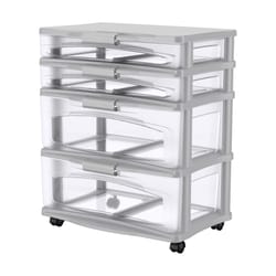 Bella Storage Solution Light Gray Storage Drawers Stackable