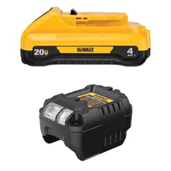 DeWalt 20V MAX DCB240C 4 Ah Lithium-Ion Compact Battery and Charger Starter Kit 2 pc