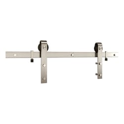 National Hardware 72 in. L Satin Nickel Silver Steel Barn Door Hanger Kit 1 pc