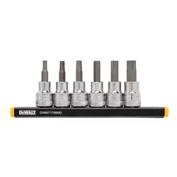 DeWalt 3/8 in. drive SAE Hex Bit Socket Set 6 pc